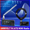 AMNVOLT V4 ATS MINI SI4732 Радиоприемник Всеволновый DSP Радио FM AM SSB LSB USB, встроенная схема усилителя для наушников Hi-Z