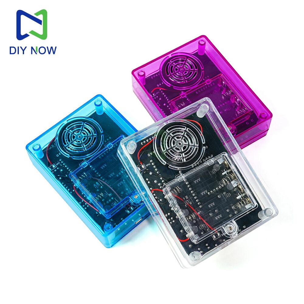 Голосовая версия 7 Пиксельная игровая консоль Электронные DIY наборы Muyu Ручная 51 однокристальная микросхема DIY Практические детали для пайки USB