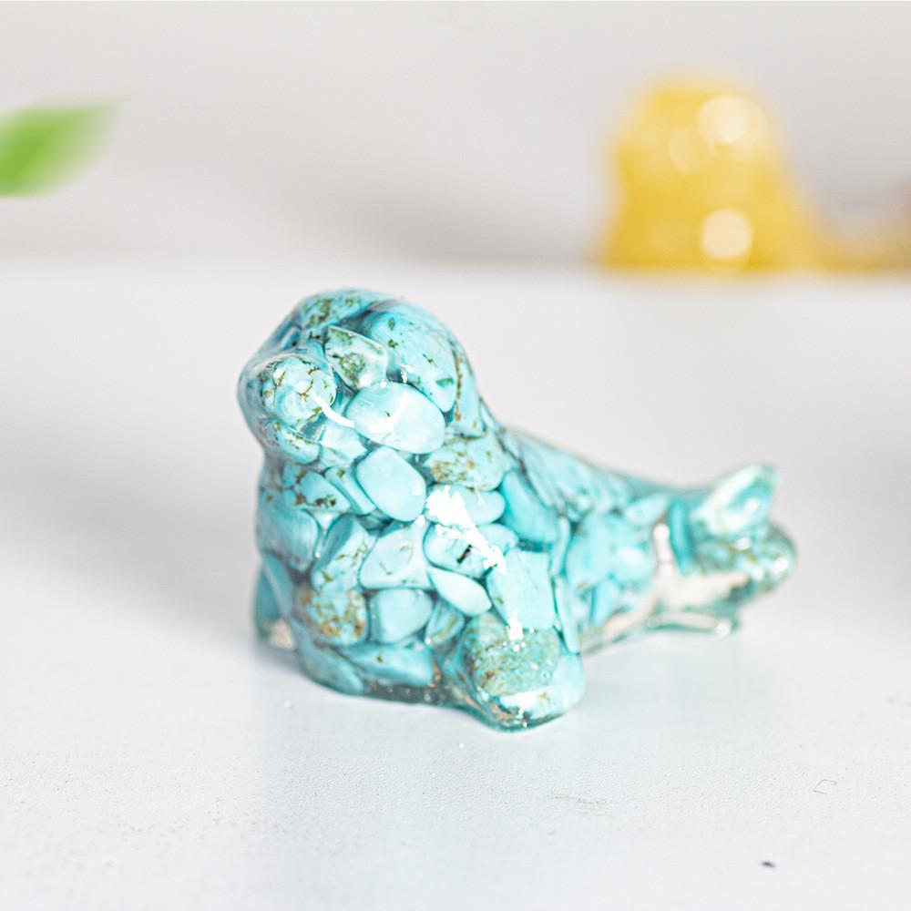 Фигурка морской жизни из смолы и кристалла с ручной работой в стиле Resin Art для домашнего декора и подарков