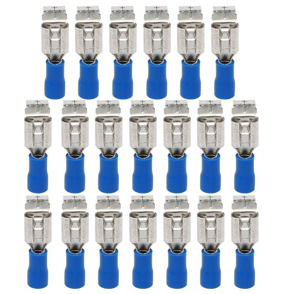 22-10AWG Male Female Piggy Back Insulated Crimp Spade Wire Cable Connector Terminal Piggyback