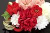 SOUBIEN Tsumami Flower and Pompom Mum Hair Ornament Set with Tassels, 2 Pieces