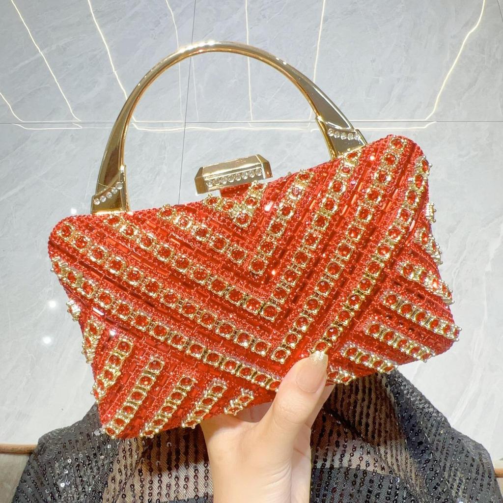 Ретро европейско-американский клатч с полным бриллиантовым покрытием: Элегантная сумка кроссбоди на одно плечо для светских львиц и вечерних мероприятий