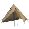 DOPPELGANGER T1-442-TN Outdoor Rider's One Pole Tent, Lightweight, Touring Specifications, 50 Cm Storage, Table Front Room, Tan Color