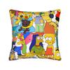 Pillow Cover Funny SSimpsons Green Polka Dot Family  Cute Funny Pillow Case For Sofa Couch Bed Living Room Pillowcases
