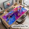 Abstract Geometric Theme Customized Mouse Pad Personalized Print Name Text Desk Mat For Home Office Table Decor
