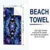 Celestial Moon Print Beach Towel, Large Soft Quick Dry Towel for Beach Camping Swimming