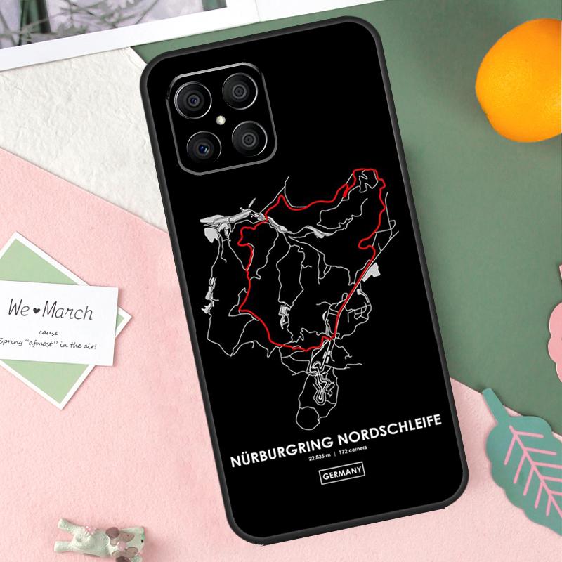 Чехол Motor Sport Nurburgring для Honor X8b X9b X9c X9a X8a X8 X9 50 70 90 Lite Honor 200 Lite Magic 7 5 6 Pro