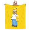 S-Simpsons Family Cartoon Characters Throw Blanket Soft Graphic Blankets  For Bedroom Camping Flannel Bedspread Bed Cover