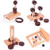 Classic Brain Teaser Puzzle Wooden Threading Rope Ring String Solution Central Iq Test Toys Educational Mind Games Kids Adults