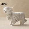 Minimalist Animal Decoration 3D Printed Highland Cow Ghost Statue, Halloween Yak Figurine, Sculptural Ornament Sculpture for Home Office Shelf