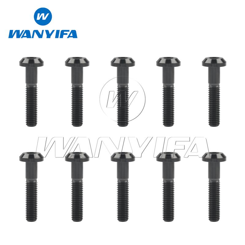 Wanyifa Titanium Bolts M6 M8x12/15/20/25/30/35/40mm Thick Umbrella Head Hexagon  for Bicycle and Motorcycle Brake Disc 10/15pcs