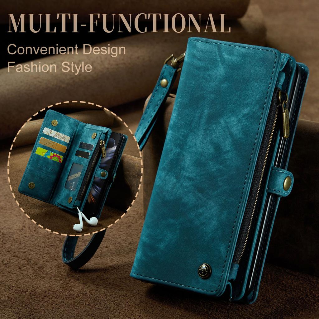 Anti-Shock Leather Cell Phone Case for Samsung Galaxy Z Fold 4 Fold5 Fold4 Fold 5 Zfold4 Zfold5 Full Body Card Slot Cover