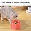Миска для еды для кошек, высокая лапка, мультяшная форма, большая емкость, защита от удушья, защита для шеи, диспенсер для корма для собак, миска для воды, повседневная поставка