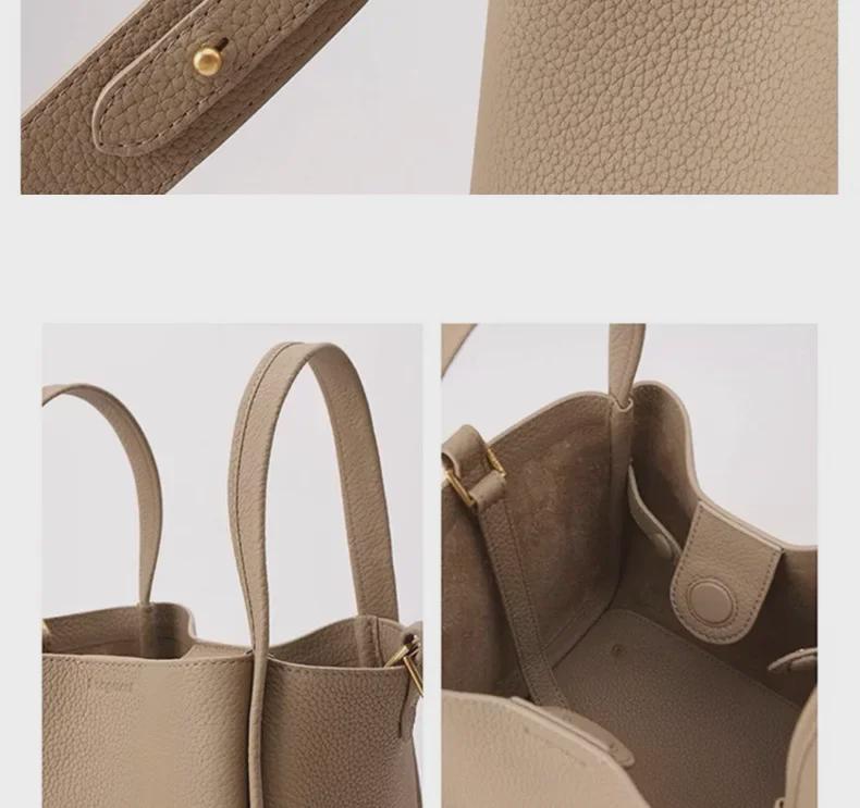 Сумка-ведро Songmont Mountain Pine Medium Cowhide Commuter Bucket Bag – вместительная, портативная и стильная