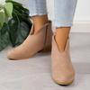 Модные классические женские ботильоны с острым носком, осень 2024 года, простые и модные ботинки на молнии с неглубокой подошвой и толстым носком, Zapatos De Mujer