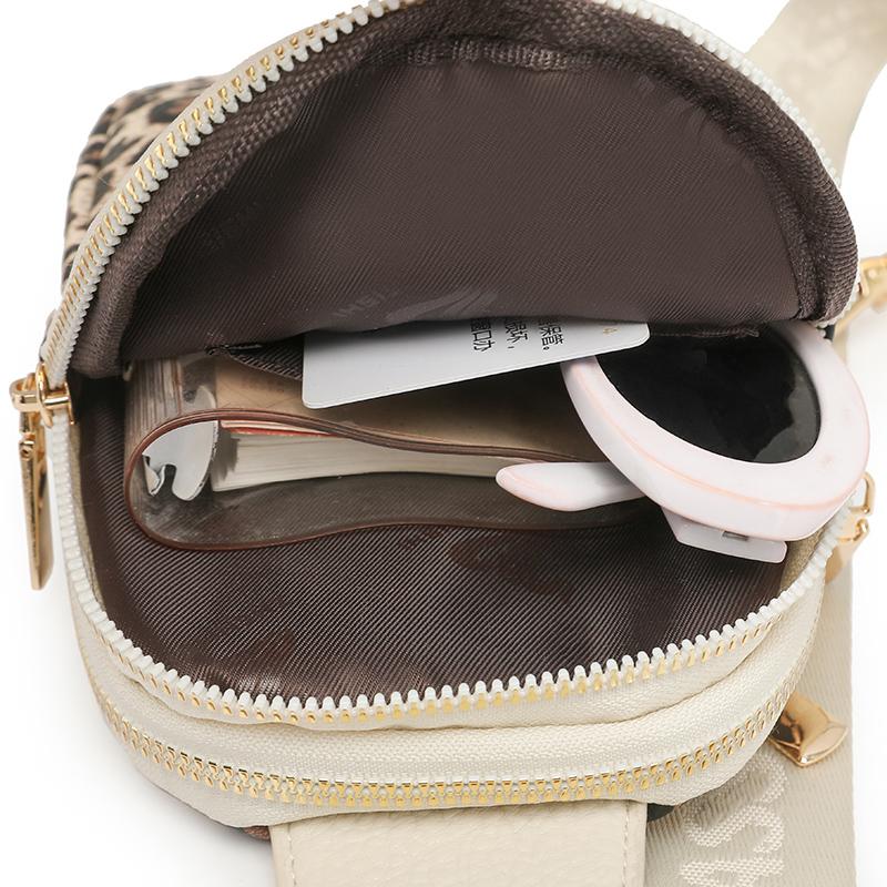 Женская нагрудная сумка с леопардовым принтом, сумка через плечо, легкая дорожная сумка