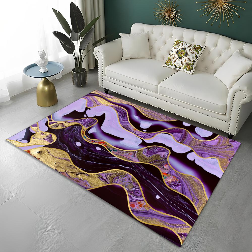 3D Цвет Великолепное Золото Скандинавский Мрамор Ковер Коврик для Дома Гостиная Спальня Диван Придверный Коврик Декор, Детский Ковер Нескользящий Напольный Коврик