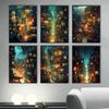 Future City Street Canvas Poster Aesthetics Anime Hot Classic Painting Wall Decor Living Room Picture Anime Poster Wall Art
