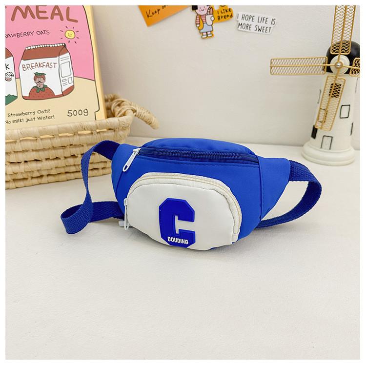 Adorable Korean Style Color Block Childrens Chest Bag With Ample Capacity For Daily Use