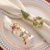 Cross-Border Christmas Napkin Rings: Tree, Reindeer, Wreath, Bells, Candy Cane, Snowflake Hotel Decorations