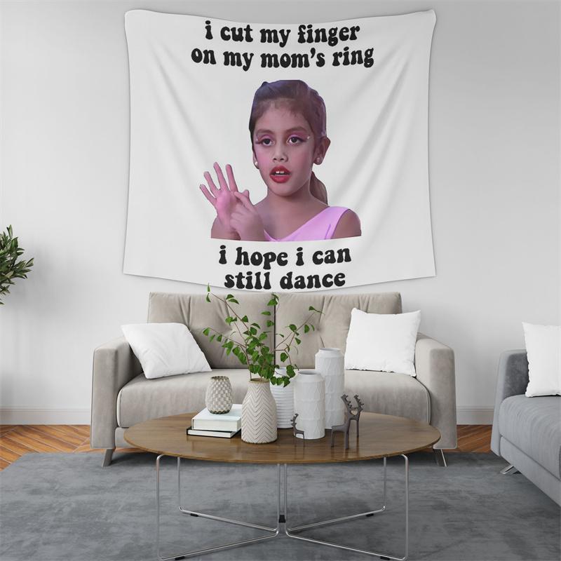 Aertemisi I Cut My Finger on My MomS Ring I Hope I Can Still Dance Tapestry Wall Hanging Art for Bedroom Living Room Decor