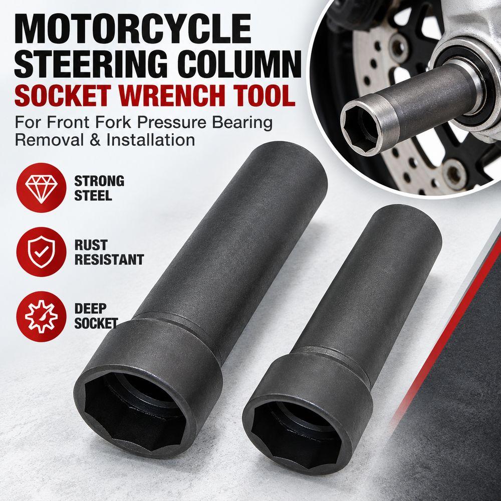 Black Oxide Finish Steering Stem Removal Tool Thickened Wall Pressure Bearing Socket Scooter