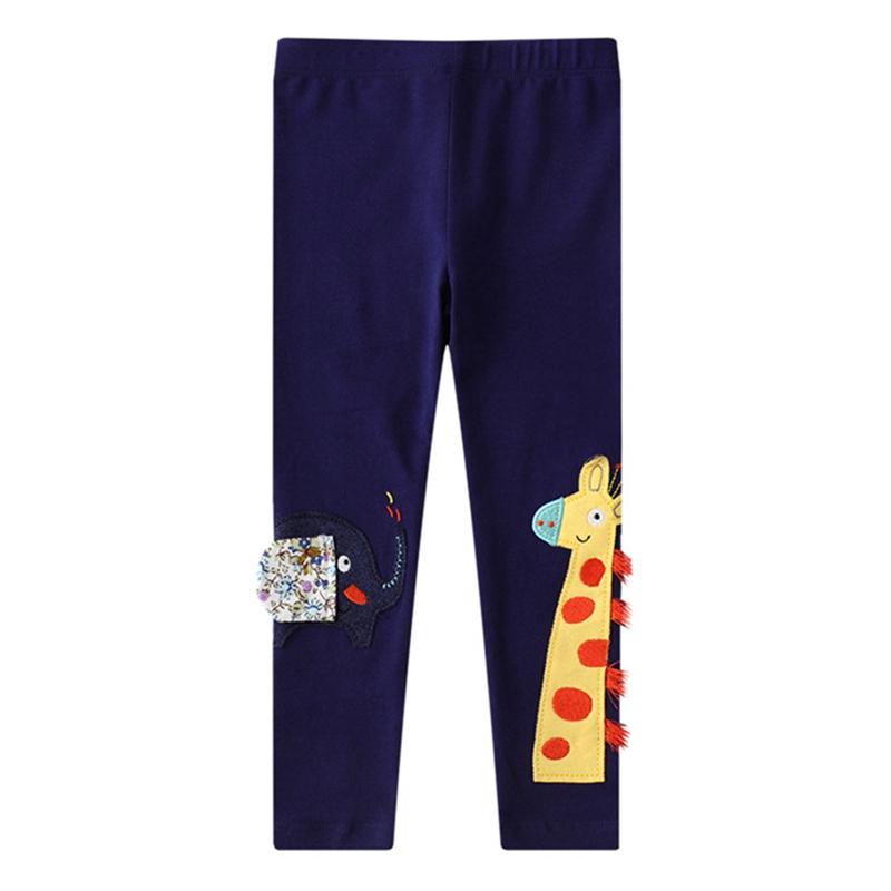 Леггинсы для девочек с рисунком из мультфильмов, детские длинные брюки, тонкие детские леггинсы
