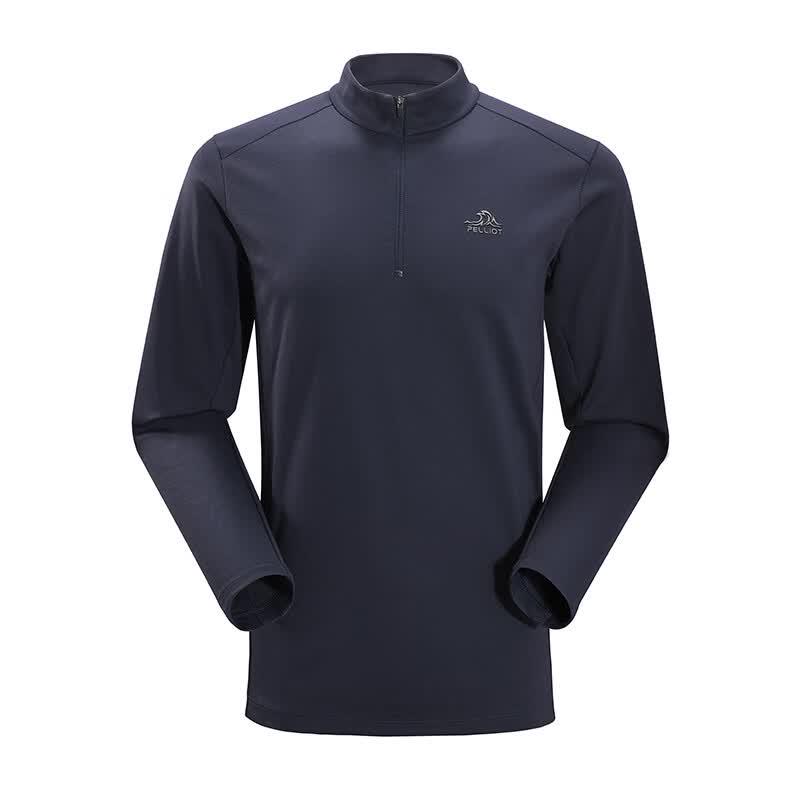 Pelliot Men's Outdoor Half-Zip Long Sleeve Sport T-Shirt