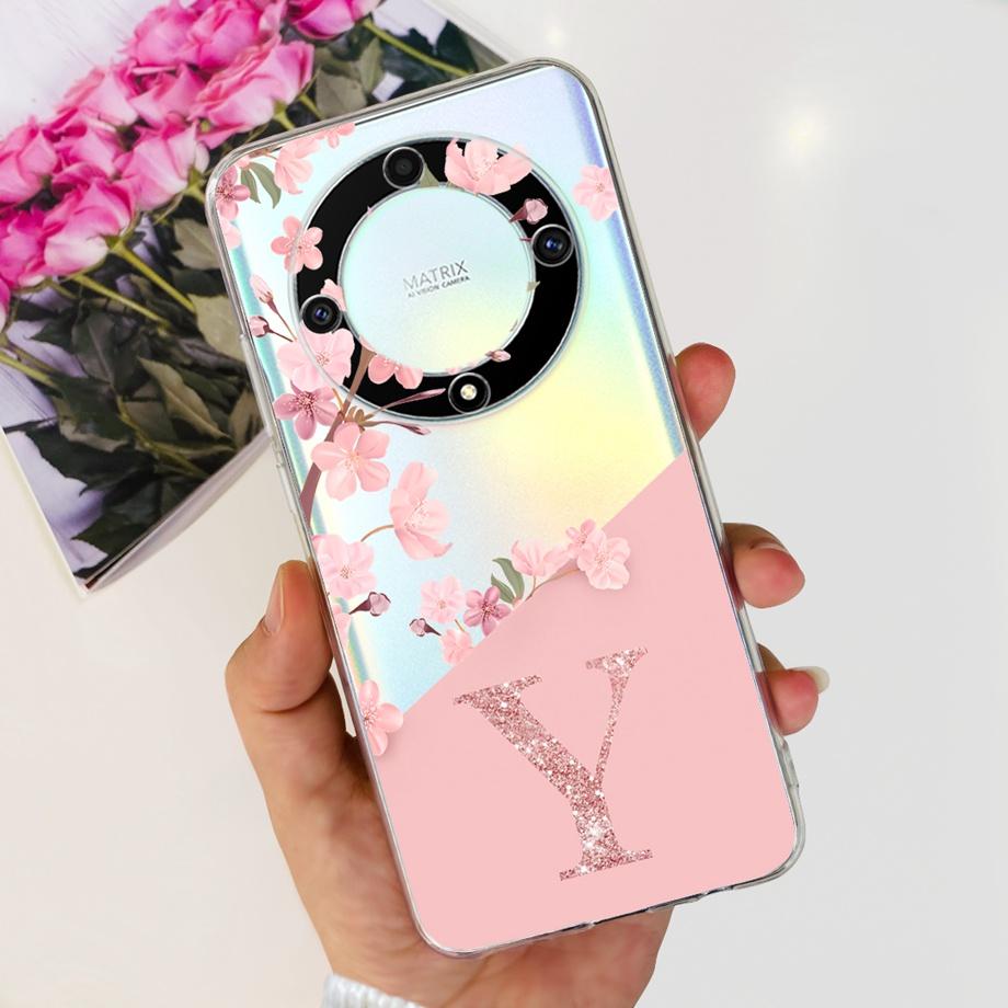 Чехол для Honor x9b 5G Мягкий ТПУ Силиконовый Тонкий Бампер Чехол С Милым Дизайном Букв Для Huawei HonorX9b x9 b Чехол Fundas