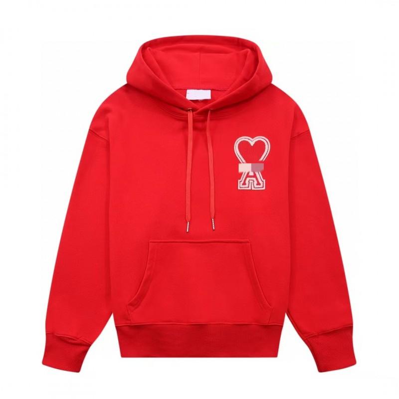 Cotton Couple Matching Set Oversized Hoodie With Heart Print Loose Fit Jogger Pants Men Women
