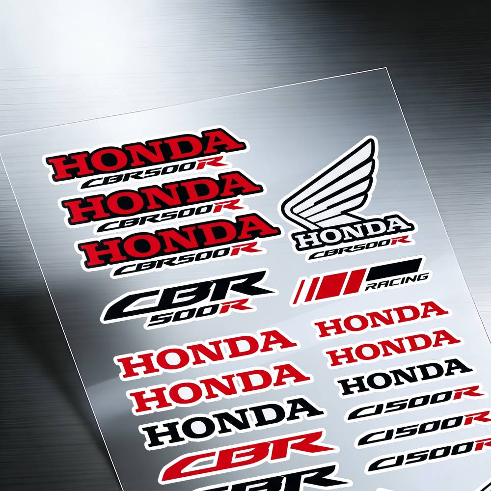 WYEY7 FOR HONDA CBR500R Waterproof Reflective Motorbike Stickers Easy Peel Removable Decals for Motorcycle Car