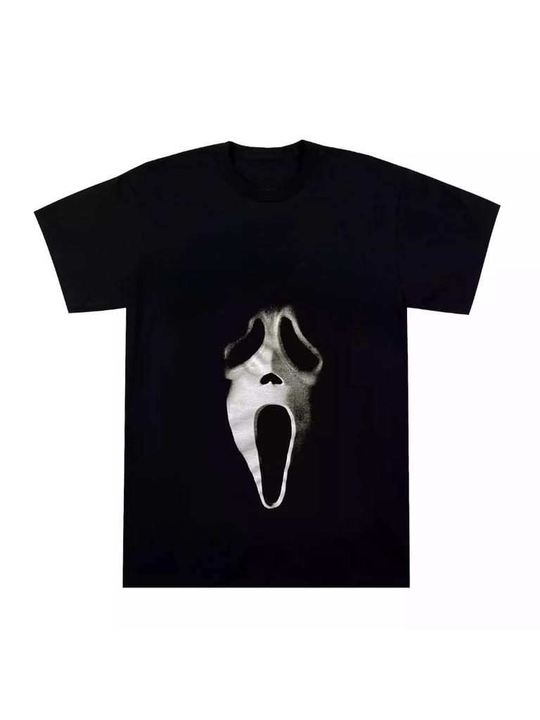 2025 New Summer Top Ghostface T-Shirt Printed T-Shirt Women's Hip Hop Streetwear Oversized T-Shirt Fashion T-Shirt Men's T-Shirt
