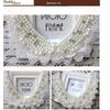 1PCS Lace Collar Flower Decoration DIY Embroidery Pearl Clothes Collar Stereoscopic Hollow Embroidery Fake Collar Wearable Colla