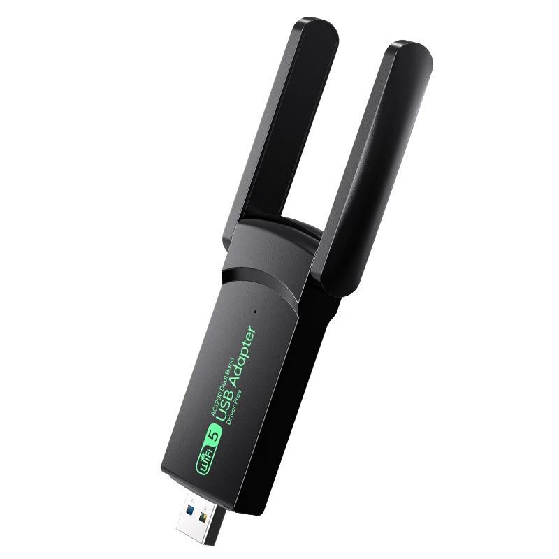 1300M WiFi 6 Dual-Band USB Wireless Network Card for Desktop Computers (Driver-Free)