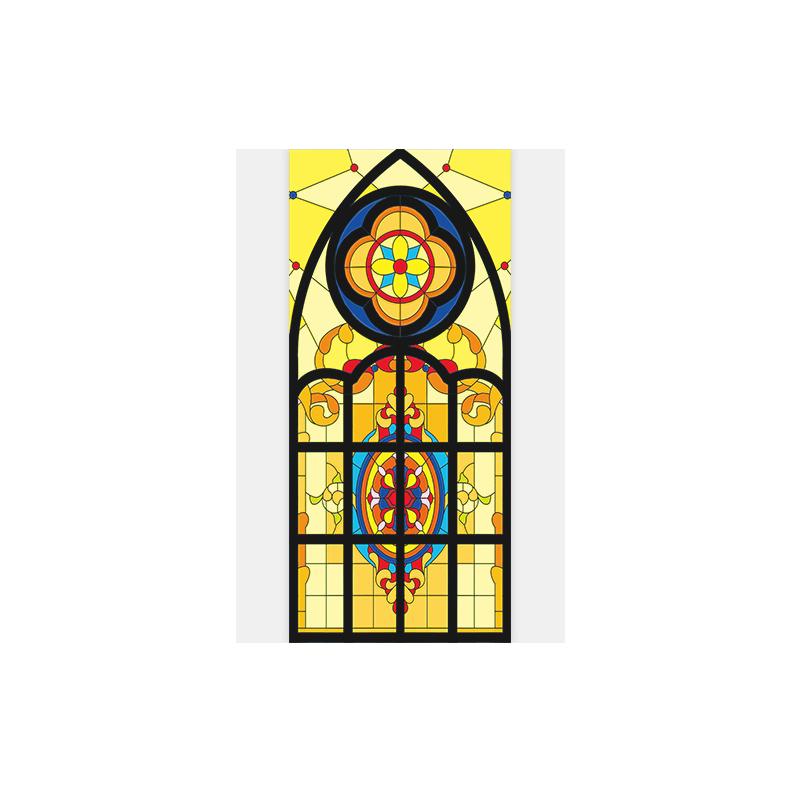 Индивидуальные цветные наклейки на стекло в европейском стиле для церкви, матовая оконная пленка, антибликовые наклейки на окна в ванной комнате, бумага