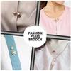 3 Pcs Artificial Pearl Brooch Fassweater Shawl Clip Safety Buttons Pins Brooch Clothing Jeans Hat Bag Decoration