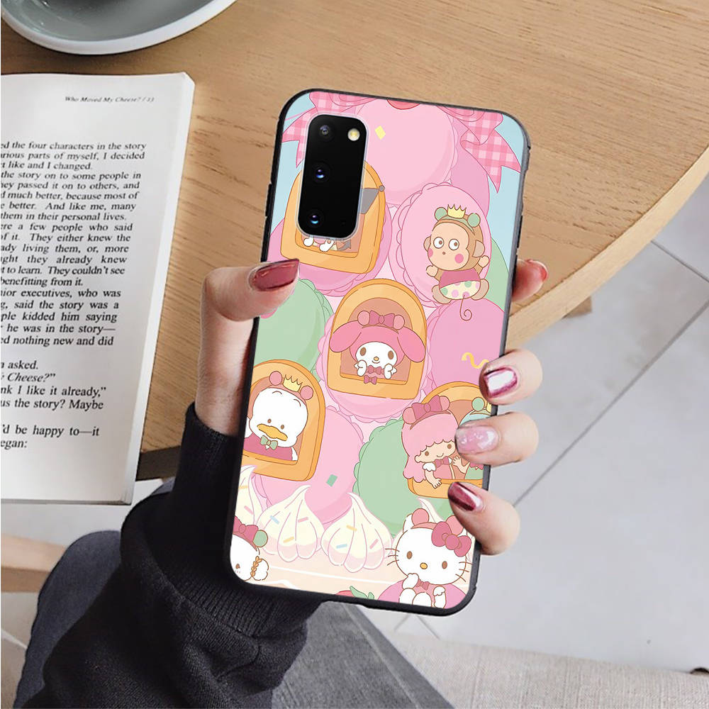 AH46 Sanrio Cartoon черный чехол для Samsung Note 20 Lite S24 Ultra S23 S22 A05 A06 A11 A71 A15 A16 A13 A24 A25 A33 A52 A53 M55 M35 Sofe Cover
