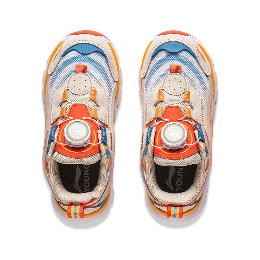 Li-Ning Кроссовки для бега для детей с низким верхом, нескользящие, противоударные, износостойкие, дышащие, легкие, амортизирующие, детские кроссовки YKNU090-13
