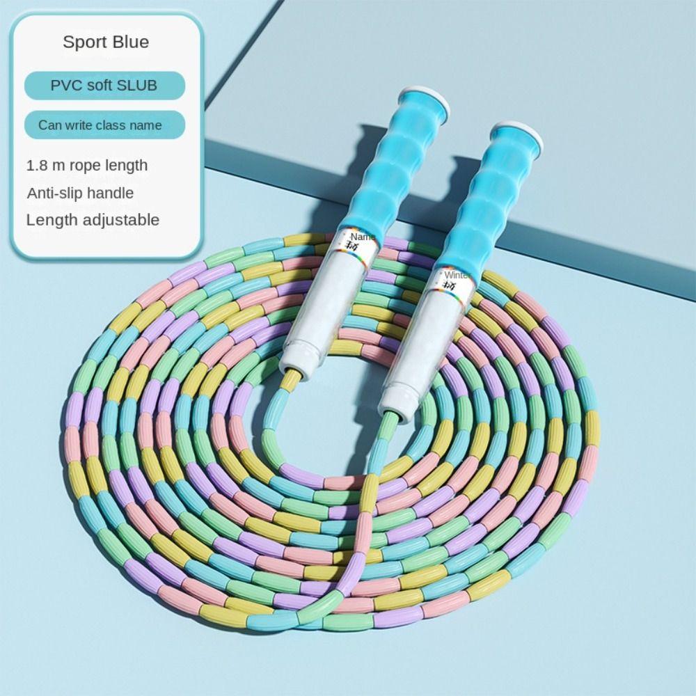 2,8 м мягкая скакалка с бусинами противоскользящая спортивная скакалка сегментированная фитнес-скакалка для детей