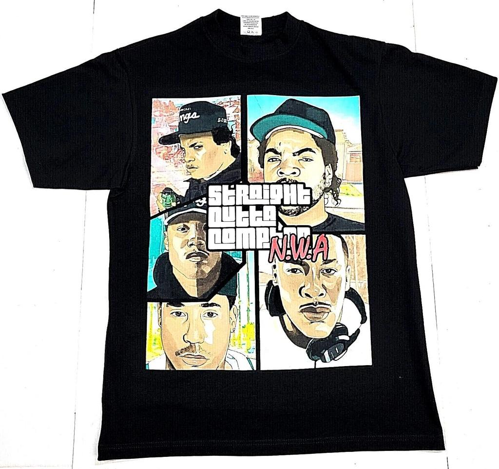 Футболка NWA Straight Outta Compton Уличный Стиль Хип-Хоп Рэп Мужская Новая