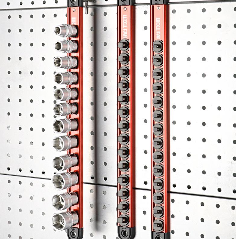 Magnetic Aluminum Socket Wrench Organizer Rack – Large/Medium/Small