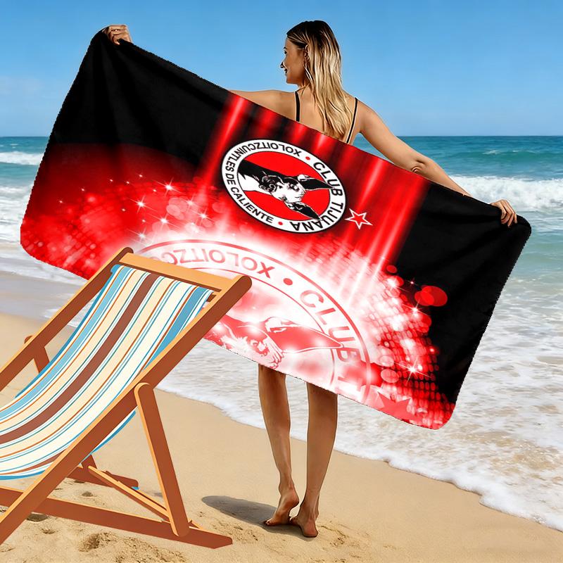 Tijuana Logo Print Beach Towel, Large Soft Quick Dry Towel for Beach Camping Swimming