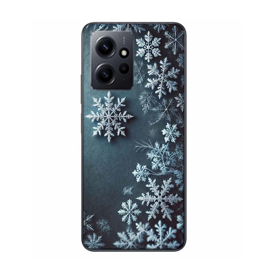 Snowflake Winter White Snow Christmas Phone Case For Redmi Note 14 15 Pro 5G 13 12 Pro Plus 11 11T 11E 11S 10 Pro 10S 9 9S Cover