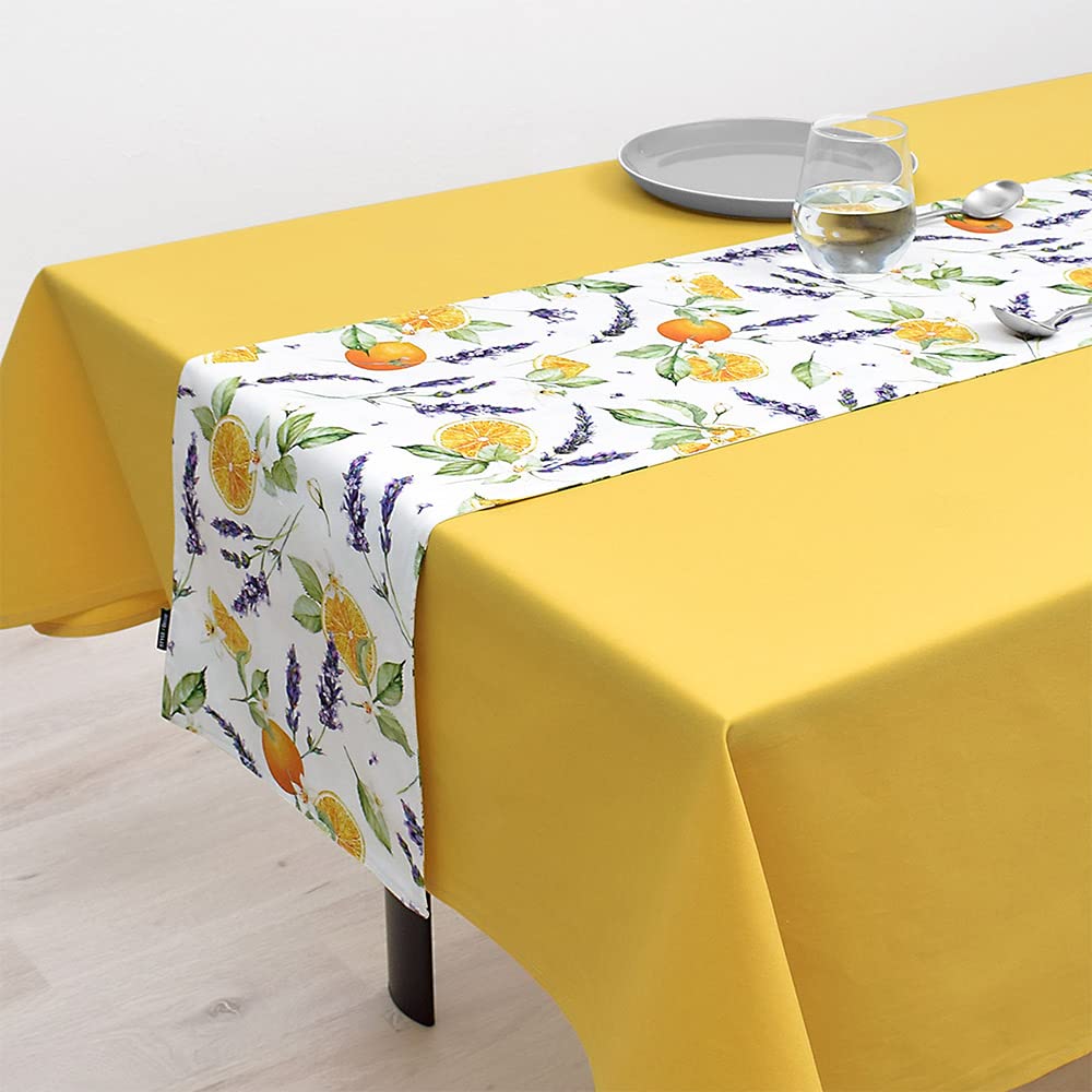 STYLE Decor Table Center x Cotton Reversible Type Citrus Lemon W2601820 Дорожка/Стол (30см 180см) 100%