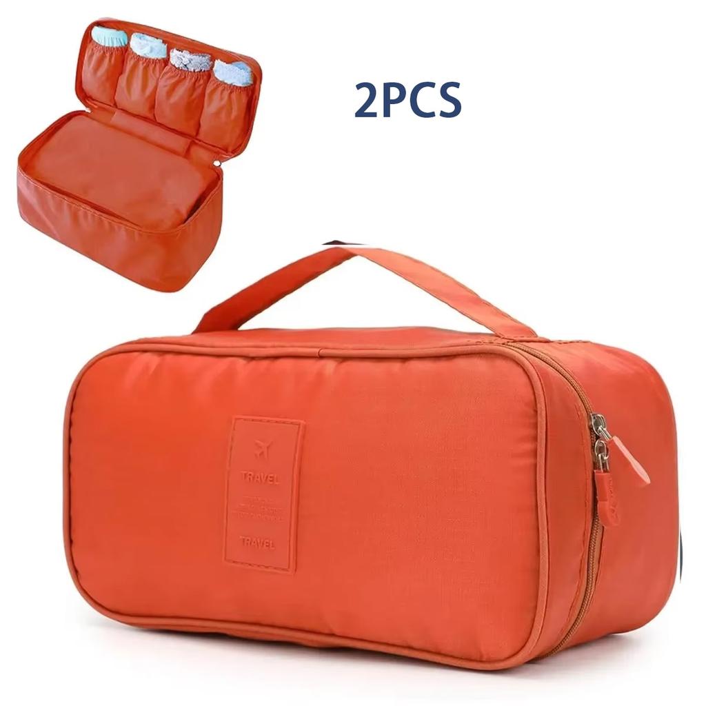 Portable Travel Organizer Bag - Multi-Function Underwear & Bra Storage, Toiletry Cosmetic Case for Outdoor Trips
