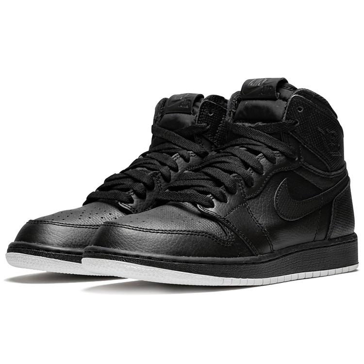 (GS) Air Jordan 1 Retro High OG 'Черный перфорированный' Детские 575441-002
