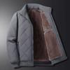 Men's Winter Plus Velvet Diamond Plaid Warm and Fashionable Jacket