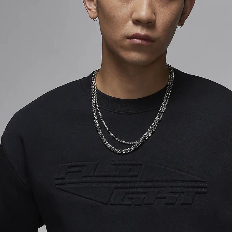 Jordan Mvp Логотип с рисунком однотонный флис круглый вырез спортивный длинный рукав толстовка мужская толстовка черный парус FV7234-010