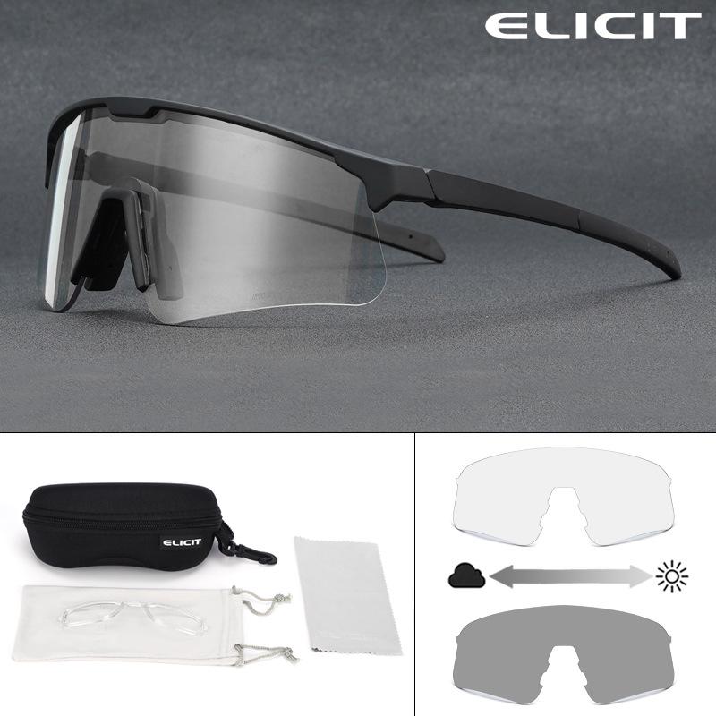 Elicit Photochromic Sports Glasses: Windproof Goggles for Cycling, Running, and Climbing