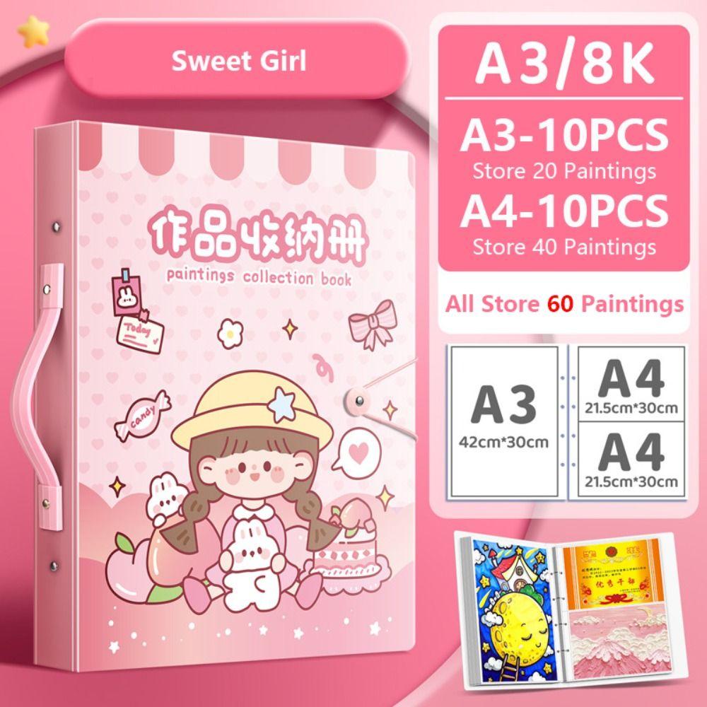 Loose-leaf File Folder Astronaut/Girl Picture Album Drawing Paper Organizer  Student Gift